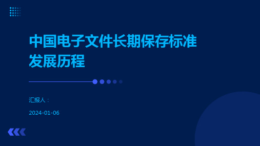 中国电子文件长期保存标准发展历程