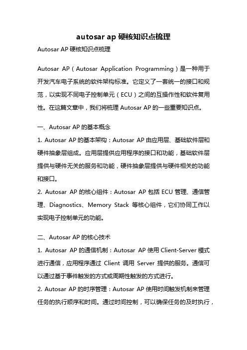 autosar ap硬核知识点梳理