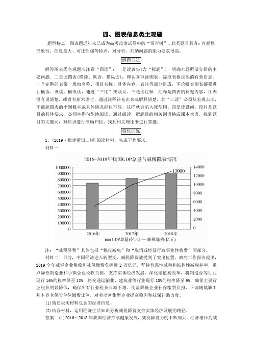 2020版高考政治二轮复习第二部分题型突破主观题四图表信息类主观题(含解析)