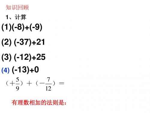 有理数的加法运算定律及应用ppt