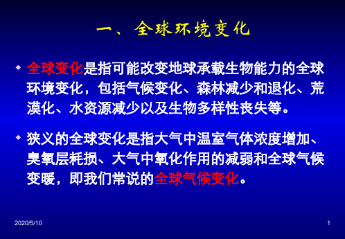 景观生态学与全球环境变化