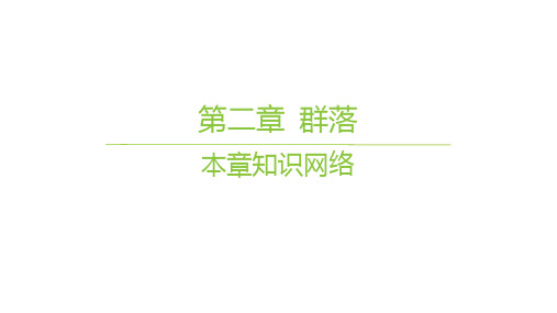 苏教版高中生物学选择性必修2生物学与环境精品课件 第二章 群落 04-本章知识网络