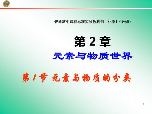 鲁科版高中化学必修一2.1《元素与物质的分类》课件