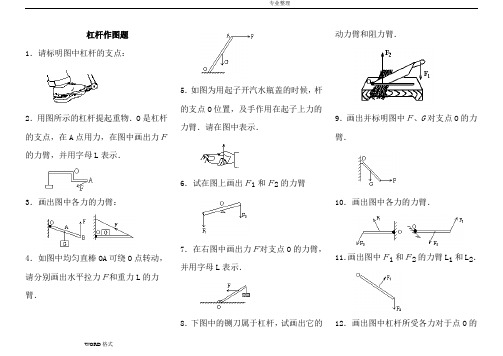 杠杆画图题练习