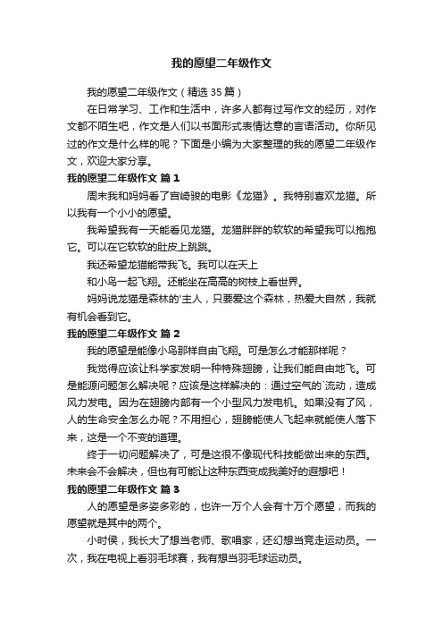 我的愿望二年级作文