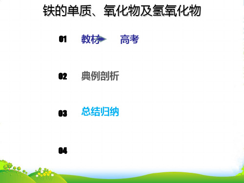 版高考化学一轮复习考点精讲实用课件：第3章 3.3.1 铁的单质、氧化物及氢氧化物