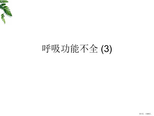 呼吸功能不全 (3)PPT课件