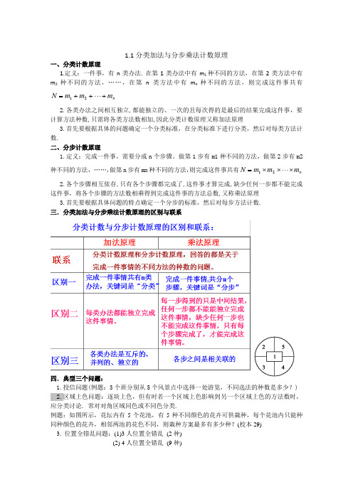 1.1分类加法与分步乘法