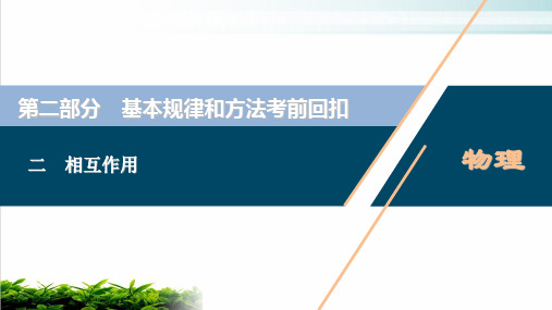 2021届高考物理二轮专题复习回扣ppt完美课件：二相互作用