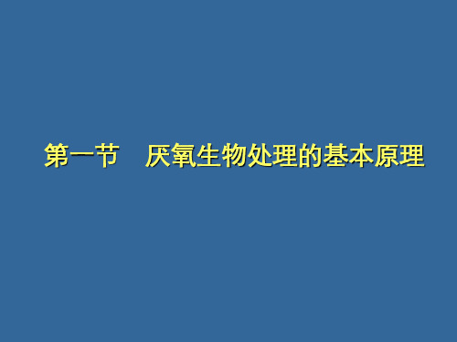 污水的厌氧生物处理