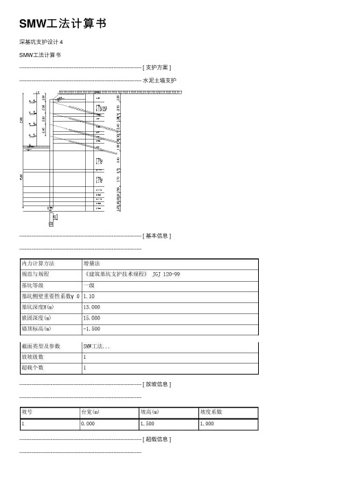 SMW工法计算书