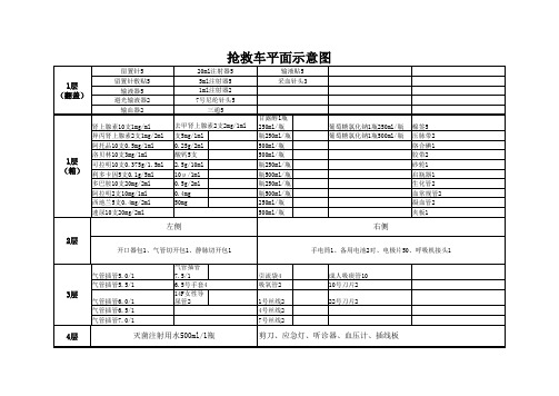 抢救车平面示意图