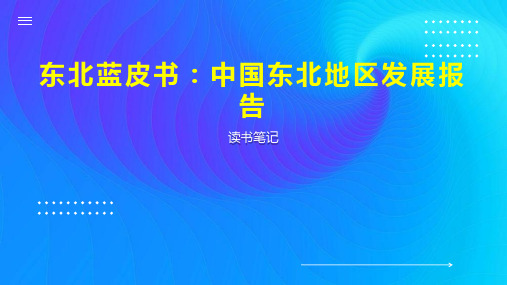 东北蓝皮书：中国东北地区发展报告