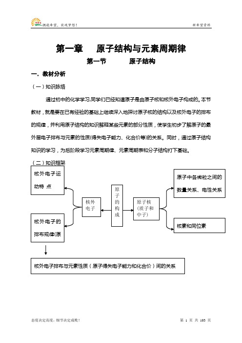 新课标鲁科版化学高一第二册必修2全册教学设计