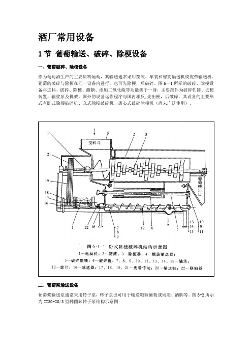 葡萄酒厂常用设备图解