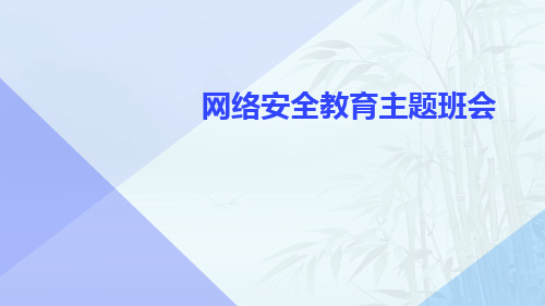 高中国家网络安全教育主题班会课件