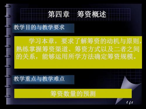 财务管理课程-筹资
