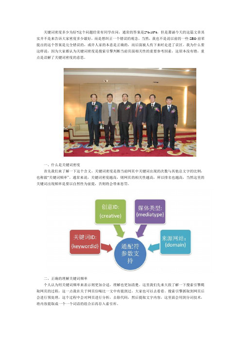 seo优化中关键词的密度问题