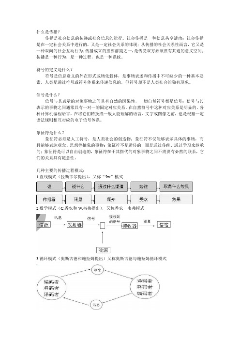 传播学要点习题及答案