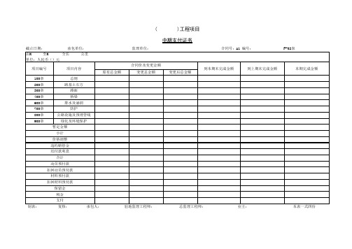 公路工程内业用表,F表