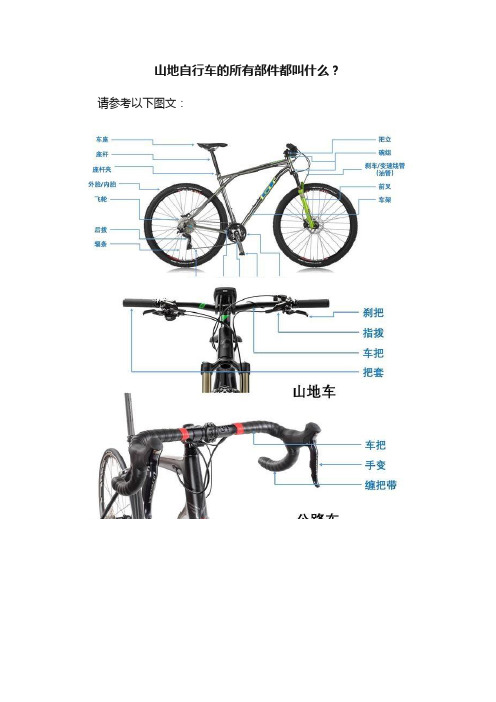 山地自行车的所有部件都叫什么？