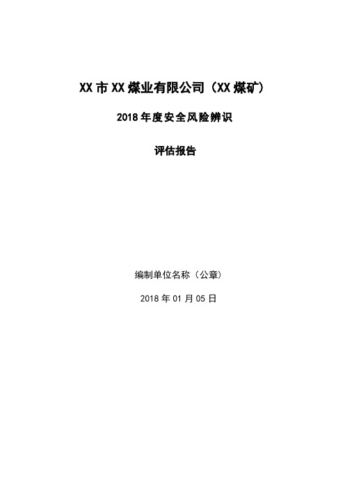 2018年风险辨识评估报告