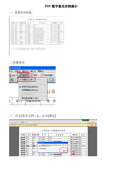 PDF数字签名实例演示