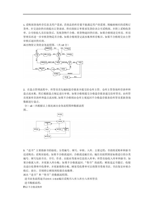 完整版管理信息系统数据流程图和业务流程图