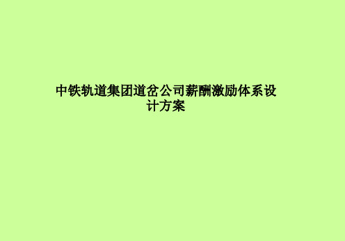 中铁轨道集团薪酬激励体系方案