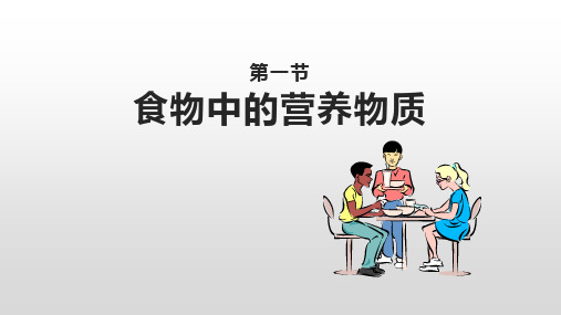 第四单元第二章第一节食物中的营养物质 课件 人教版生物七年级下册