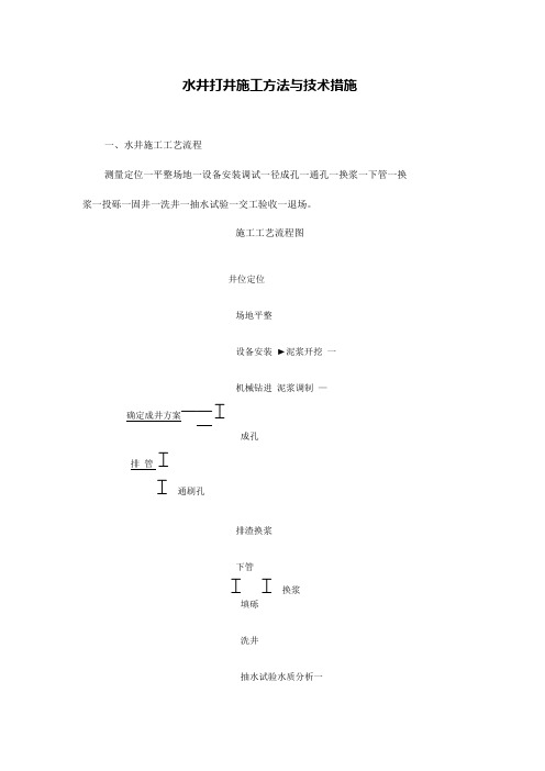 水井打井施工方法与技术措施