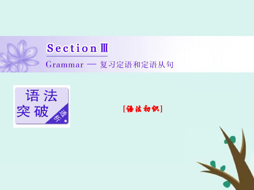 高中英语Module3 SectionⅢGrammar_复习定语和定语从句课件外研版选修8