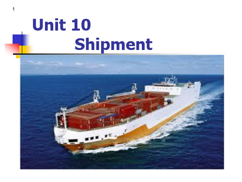 Unit 10 Shipment