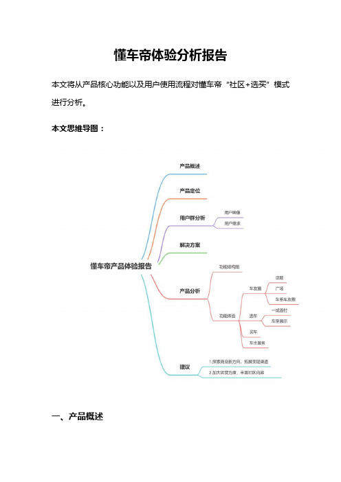 懂车帝体验分析报告