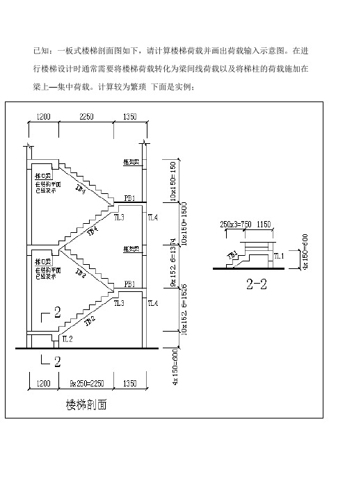 PKPM楼梯荷载转换为梁间线荷载和集中荷载