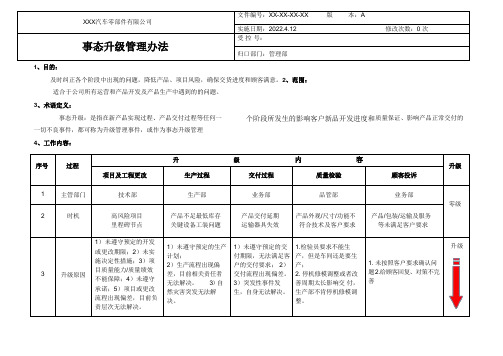 事态升级管理办法