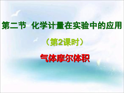 人教版化学必修一第一章第二节 化学计量在实验中的应用(时 气体摩尔体积)PPT课件