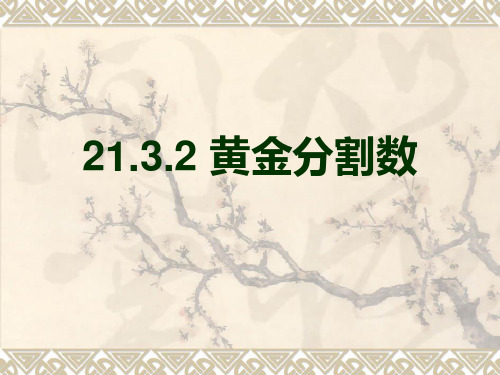 21.3.2求根公式法-黄金分割数