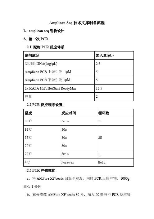 PCR建库流程