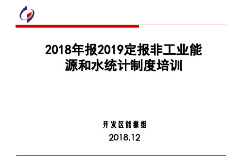报 定报非工业能源和水统计制度培训