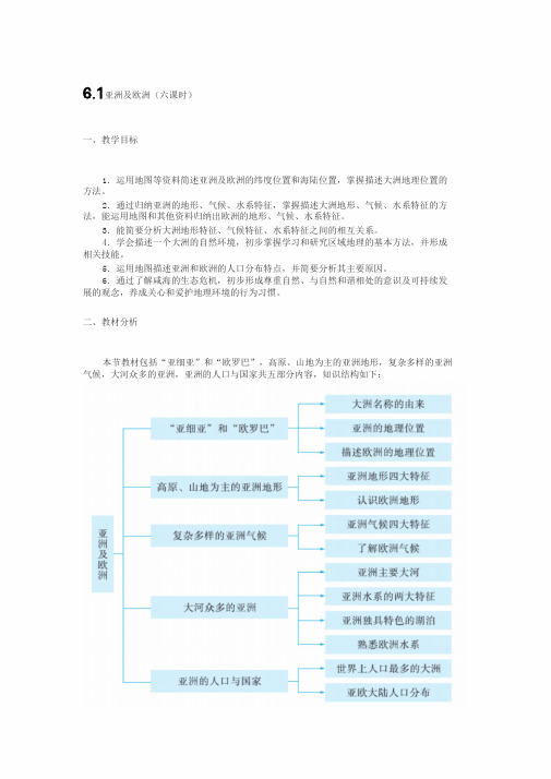 湘教版第六章6.1亚洲与欧洲课文解析