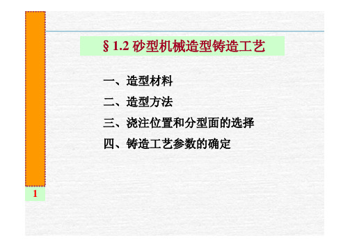 机械制造工艺基础 砂型机械造型铸造工艺