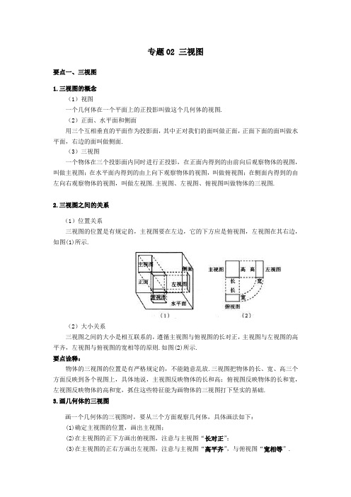 专题02 三视图(基础)(解析版)