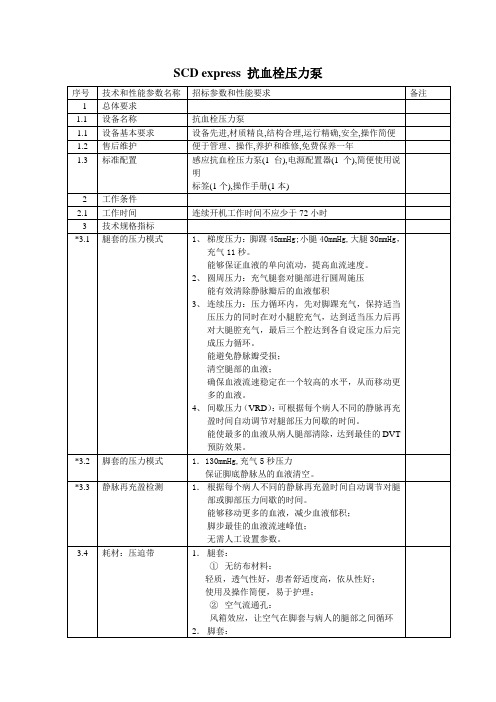 SCD expre..技术参数