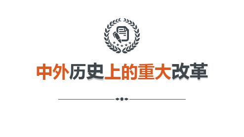 人教版初三历史山西省中考专题复习 中外近现代史上的重大改革