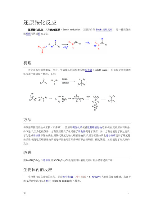 还原胺化最全知识