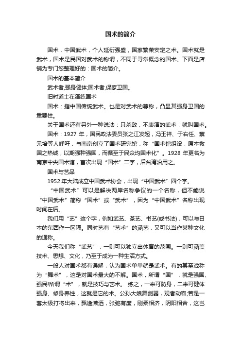 国术的简介
