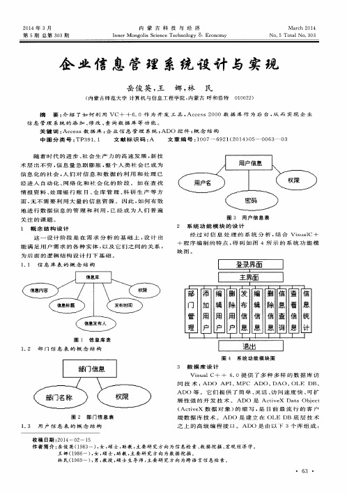 企业信息管理系统设计与实现