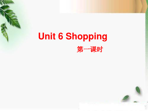 PEP人教版小学英语四年级下册《Unit6 Shopping》课件