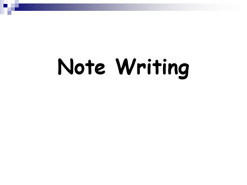 Note Writing,英语便条写作